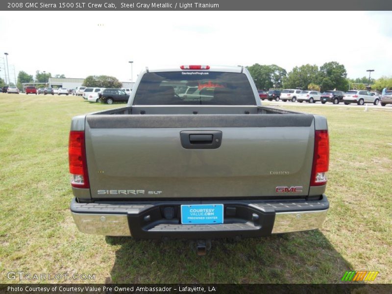 Steel Gray Metallic / Light Titanium 2008 GMC Sierra 1500 SLT Crew Cab
