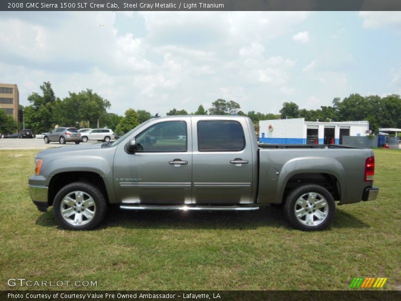 Steel Gray Metallic / Light Titanium 2008 GMC Sierra 1500 SLT Crew Cab