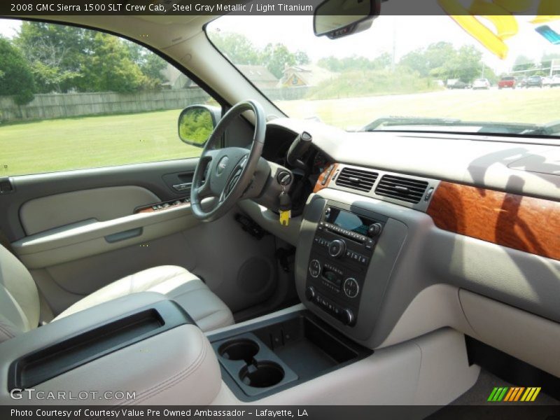 Steel Gray Metallic / Light Titanium 2008 GMC Sierra 1500 SLT Crew Cab