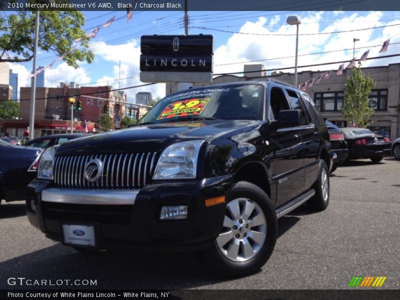 Black / Charcoal Black 2010 Mercury Mountaineer V6 AWD