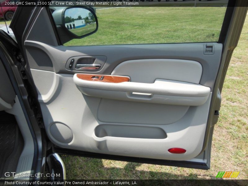 Steel Gray Metallic / Light Titanium 2008 GMC Sierra 1500 SLT Crew Cab