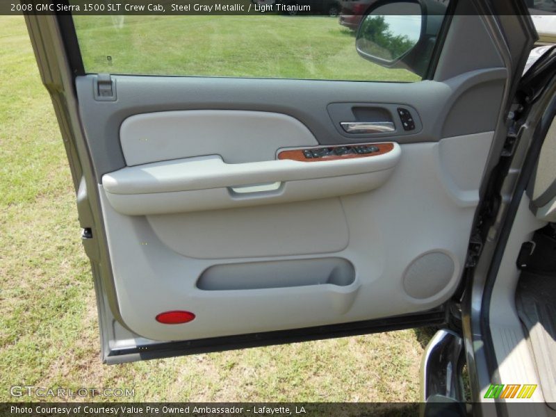 Steel Gray Metallic / Light Titanium 2008 GMC Sierra 1500 SLT Crew Cab