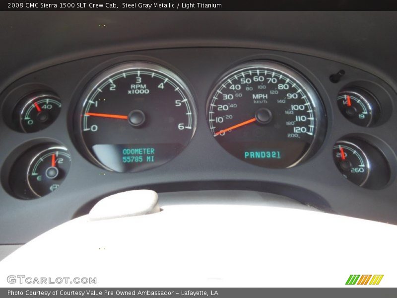 Steel Gray Metallic / Light Titanium 2008 GMC Sierra 1500 SLT Crew Cab