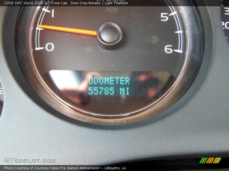Steel Gray Metallic / Light Titanium 2008 GMC Sierra 1500 SLT Crew Cab