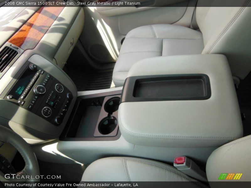 Steel Gray Metallic / Light Titanium 2008 GMC Sierra 1500 SLT Crew Cab
