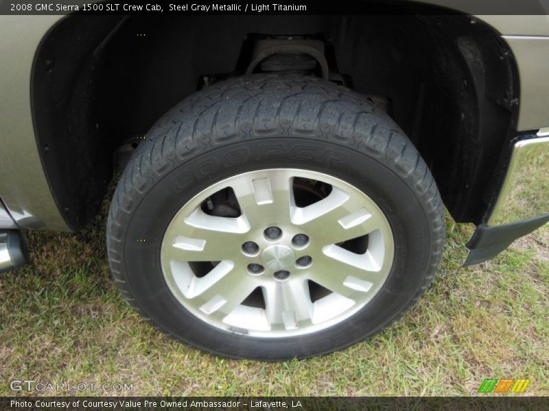 Steel Gray Metallic / Light Titanium 2008 GMC Sierra 1500 SLT Crew Cab