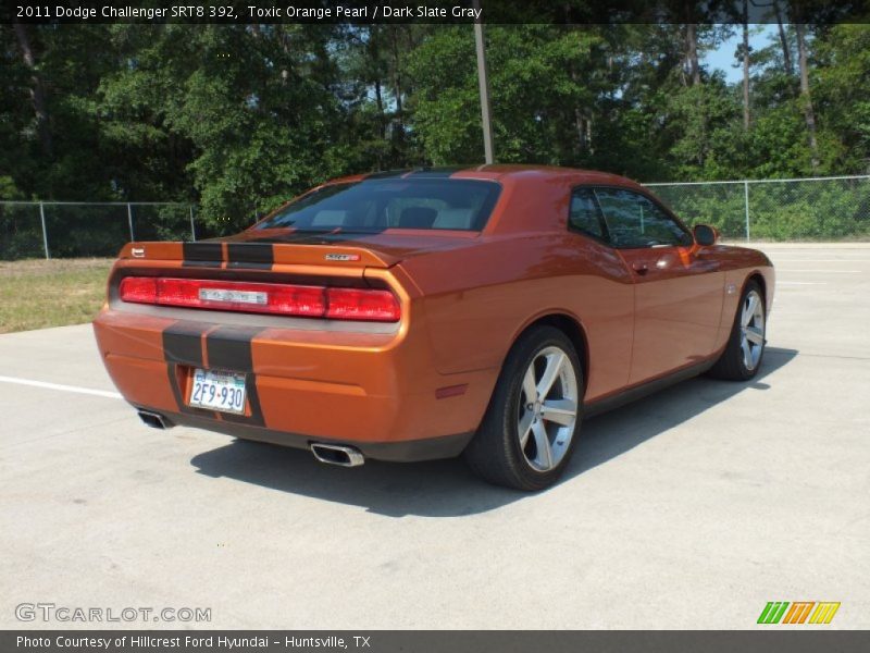 Toxic Orange Pearl / Dark Slate Gray 2011 Dodge Challenger SRT8 392