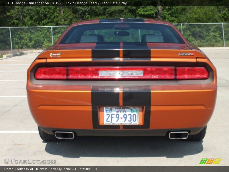 Toxic Orange Pearl / Dark Slate Gray 2011 Dodge Challenger SRT8 392