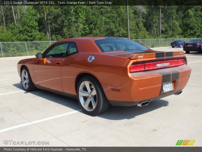 Toxic Orange Pearl / Dark Slate Gray 2011 Dodge Challenger SRT8 392