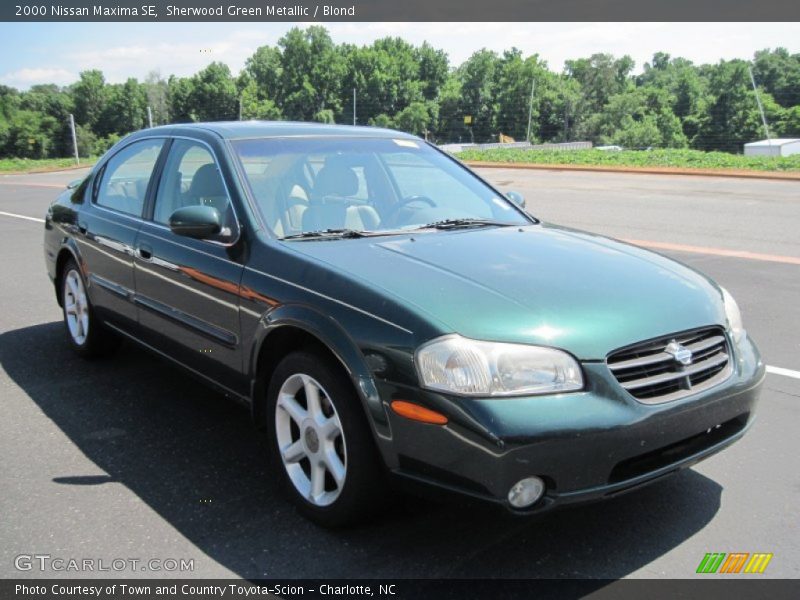 Sherwood Green Metallic / Blond 2000 Nissan Maxima SE