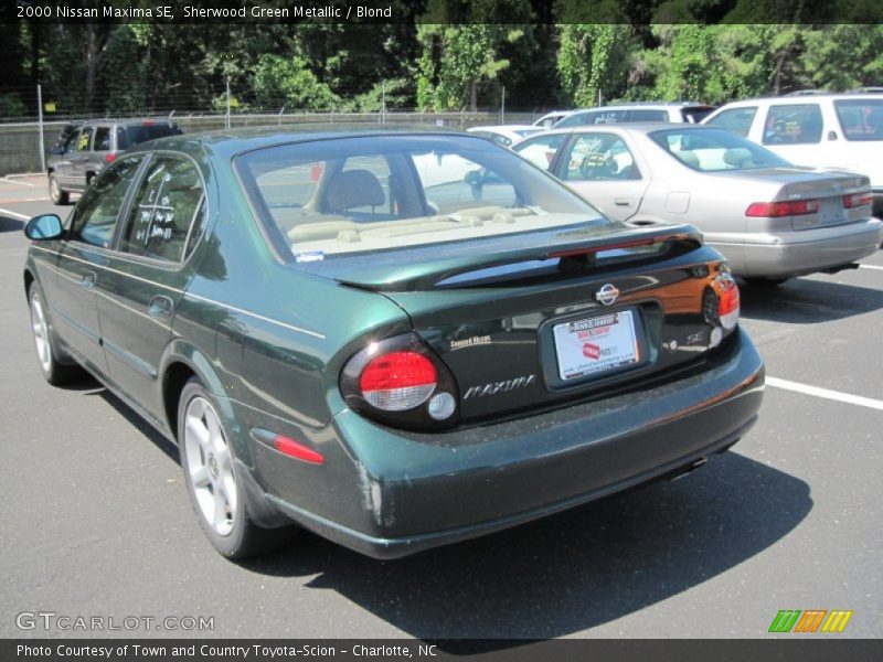 Sherwood Green Metallic / Blond 2000 Nissan Maxima SE