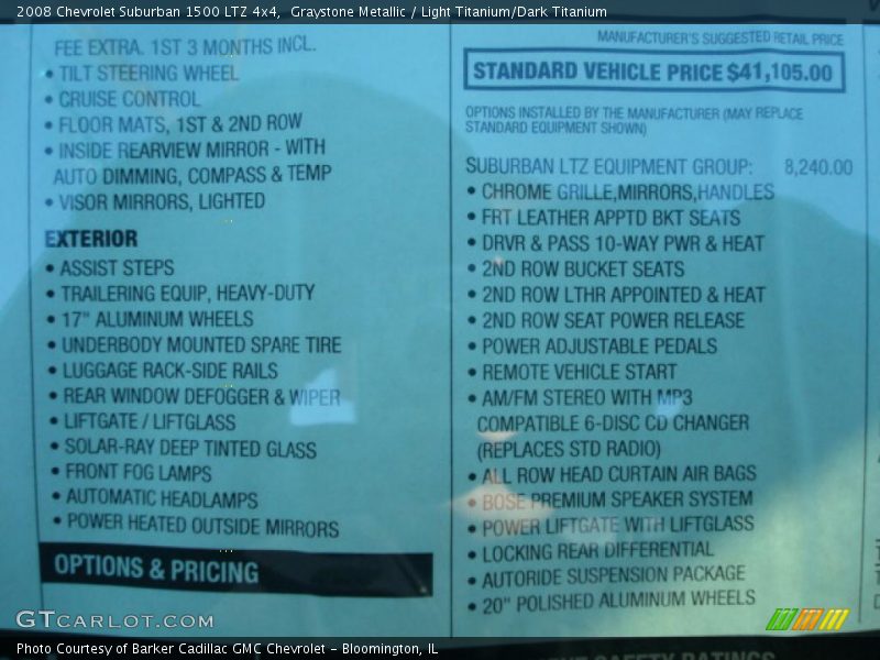 Graystone Metallic / Light Titanium/Dark Titanium 2008 Chevrolet Suburban 1500 LTZ 4x4