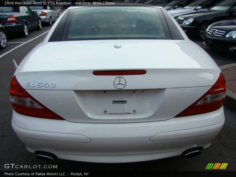 Alabaster White / Stone 2008 Mercedes-Benz SL 550 Roadster