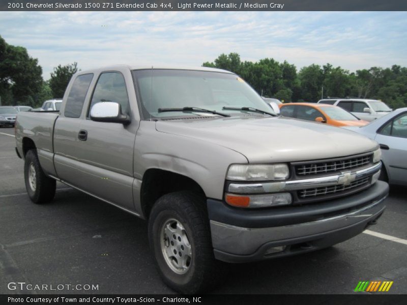 Light Pewter Metallic / Medium Gray 2001 Chevrolet Silverado 1500 Z71 Extended Cab 4x4
