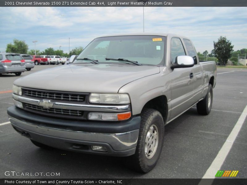Light Pewter Metallic / Medium Gray 2001 Chevrolet Silverado 1500 Z71 Extended Cab 4x4