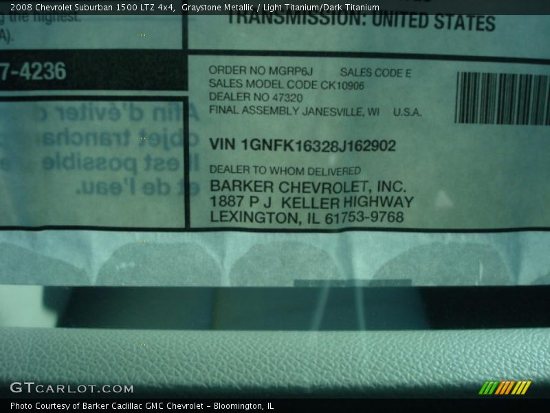 Graystone Metallic / Light Titanium/Dark Titanium 2008 Chevrolet Suburban 1500 LTZ 4x4