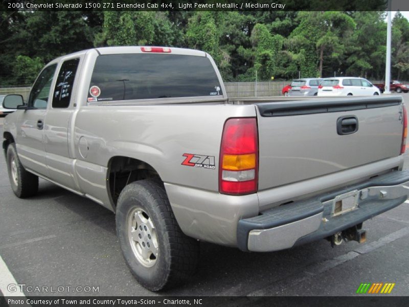 Light Pewter Metallic / Medium Gray 2001 Chevrolet Silverado 1500 Z71 Extended Cab 4x4