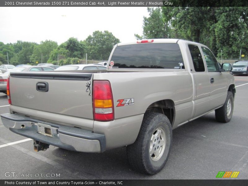 Light Pewter Metallic / Medium Gray 2001 Chevrolet Silverado 1500 Z71 Extended Cab 4x4