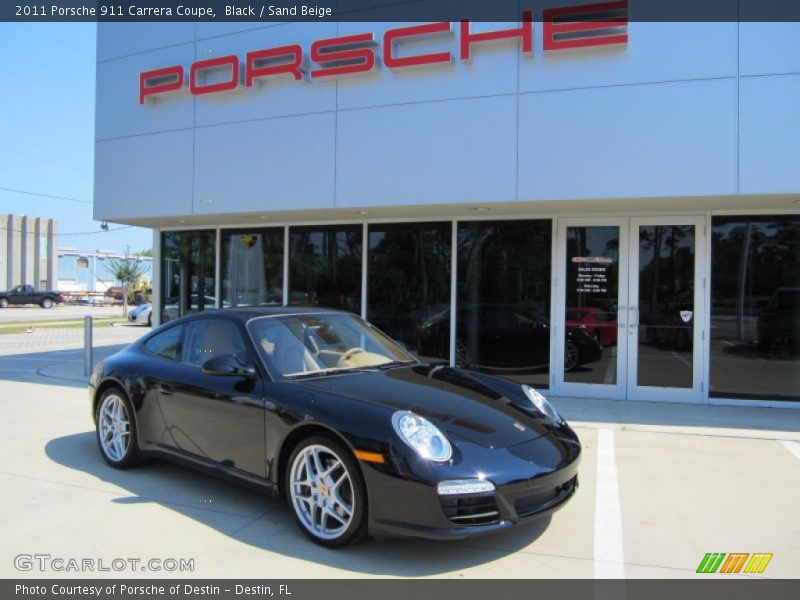 Black / Sand Beige 2011 Porsche 911 Carrera Coupe