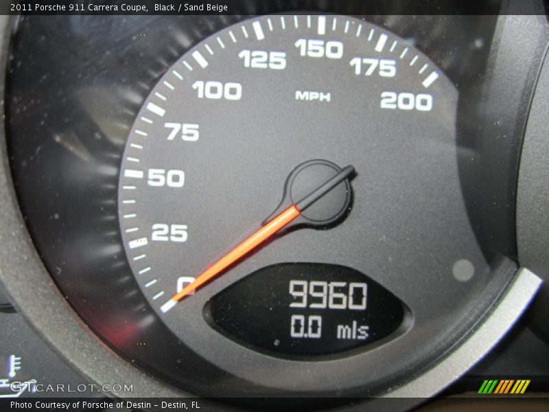 Black / Sand Beige 2011 Porsche 911 Carrera Coupe