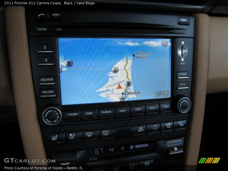 Navigation of 2011 911 Carrera Coupe