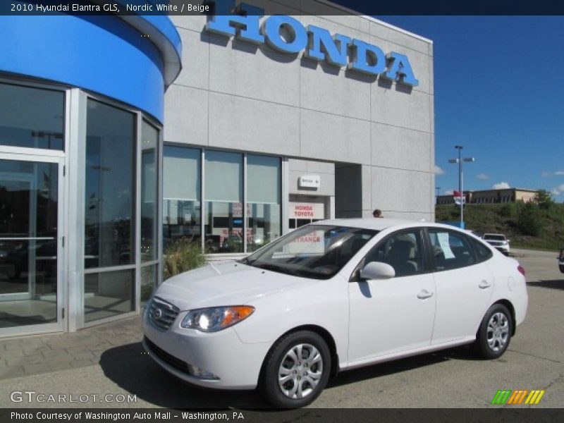 Nordic White / Beige 2010 Hyundai Elantra GLS