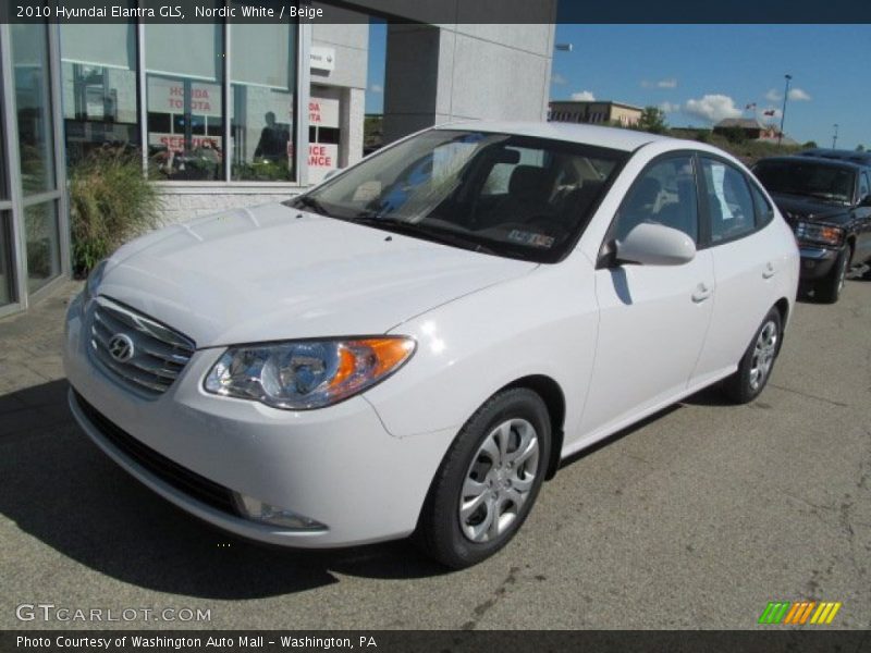 Nordic White / Beige 2010 Hyundai Elantra GLS
