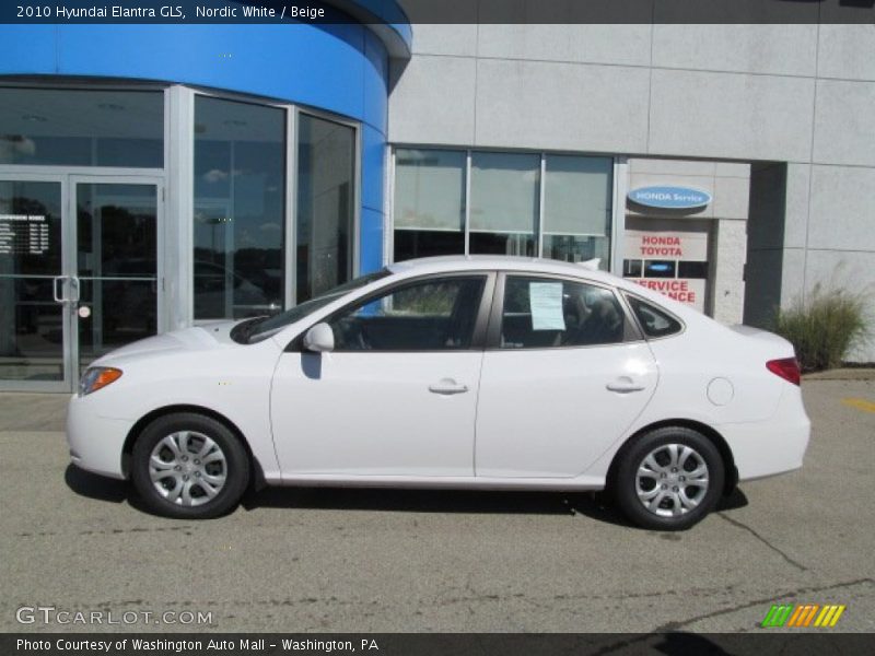 Nordic White / Beige 2010 Hyundai Elantra GLS