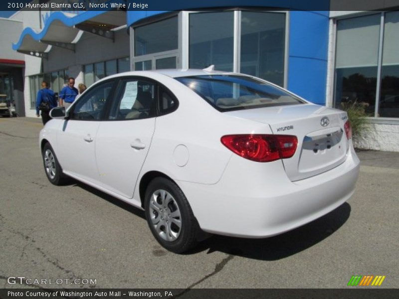 Nordic White / Beige 2010 Hyundai Elantra GLS