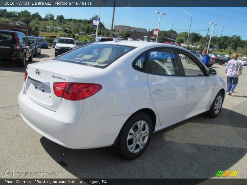 Nordic White / Beige 2010 Hyundai Elantra GLS