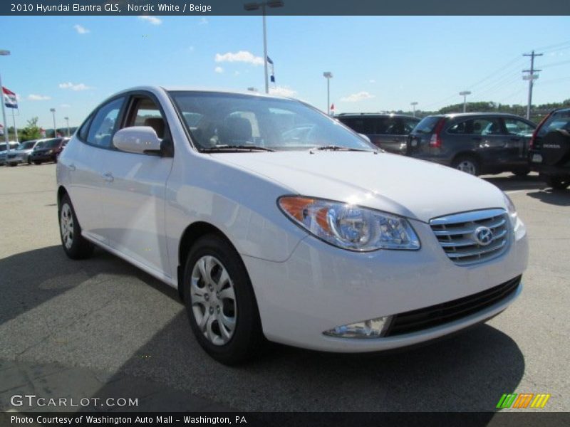 Nordic White / Beige 2010 Hyundai Elantra GLS