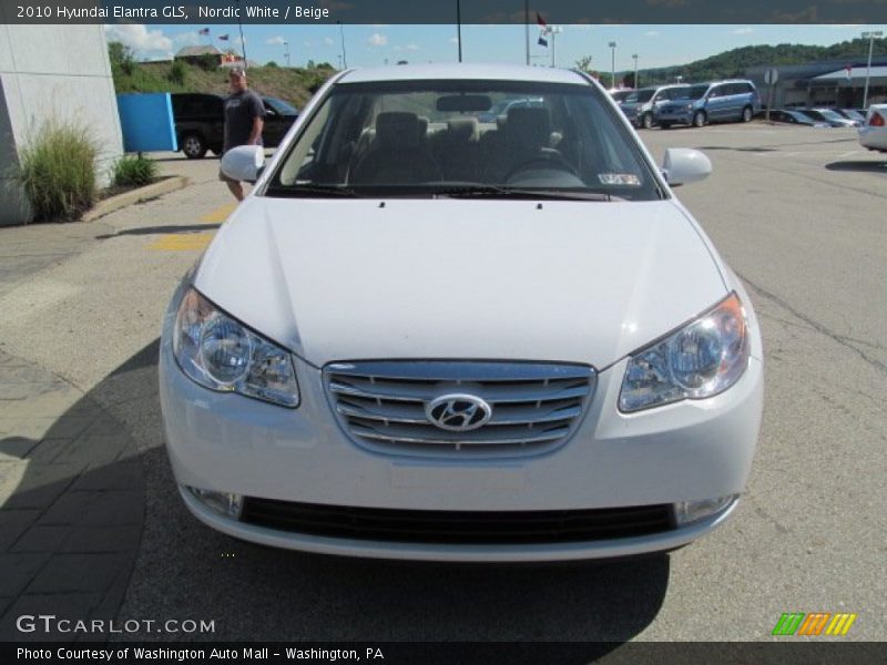 Nordic White / Beige 2010 Hyundai Elantra GLS