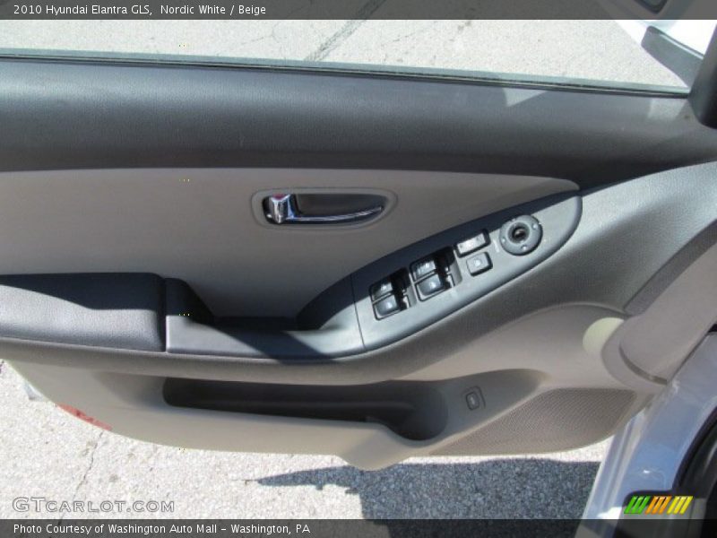 Nordic White / Beige 2010 Hyundai Elantra GLS