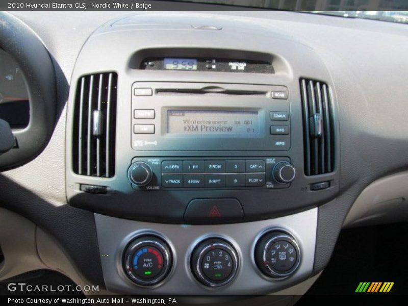 Nordic White / Beige 2010 Hyundai Elantra GLS