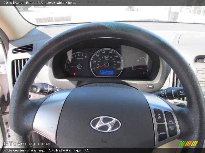 Nordic White / Beige 2010 Hyundai Elantra GLS