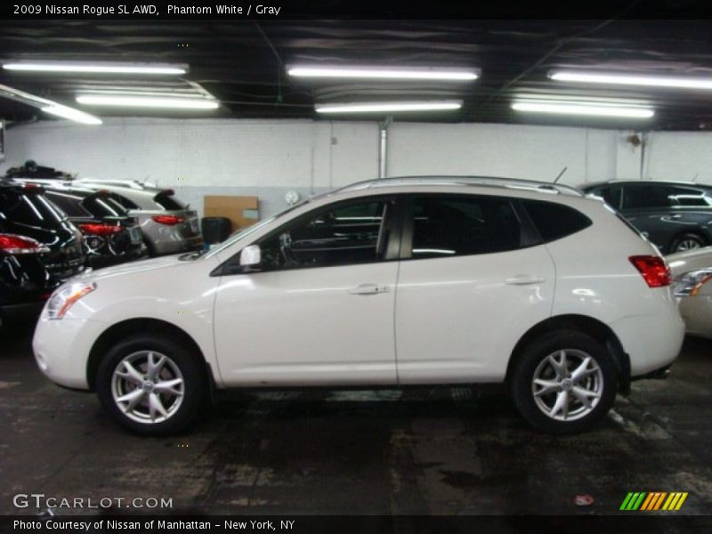 Phantom White / Gray 2009 Nissan Rogue SL AWD