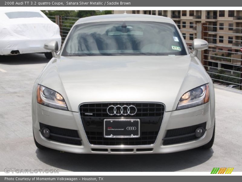 Sahara Silver Metallic / Saddle Brown 2008 Audi TT 3.2 quattro Coupe
