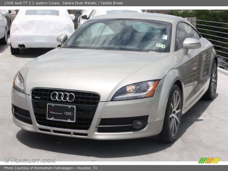 Sahara Silver Metallic / Saddle Brown 2008 Audi TT 3.2 quattro Coupe