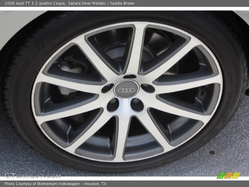 Sahara Silver Metallic / Saddle Brown 2008 Audi TT 3.2 quattro Coupe