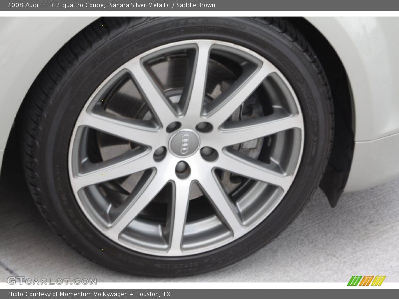 Sahara Silver Metallic / Saddle Brown 2008 Audi TT 3.2 quattro Coupe