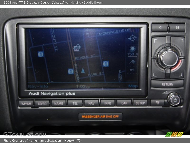 Sahara Silver Metallic / Saddle Brown 2008 Audi TT 3.2 quattro Coupe
