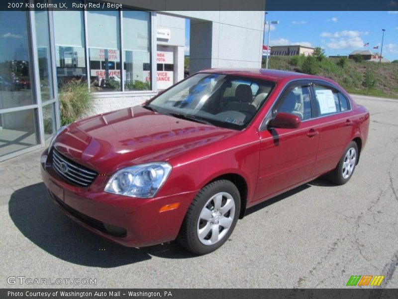 Ruby Red / Beige 2007 Kia Optima LX