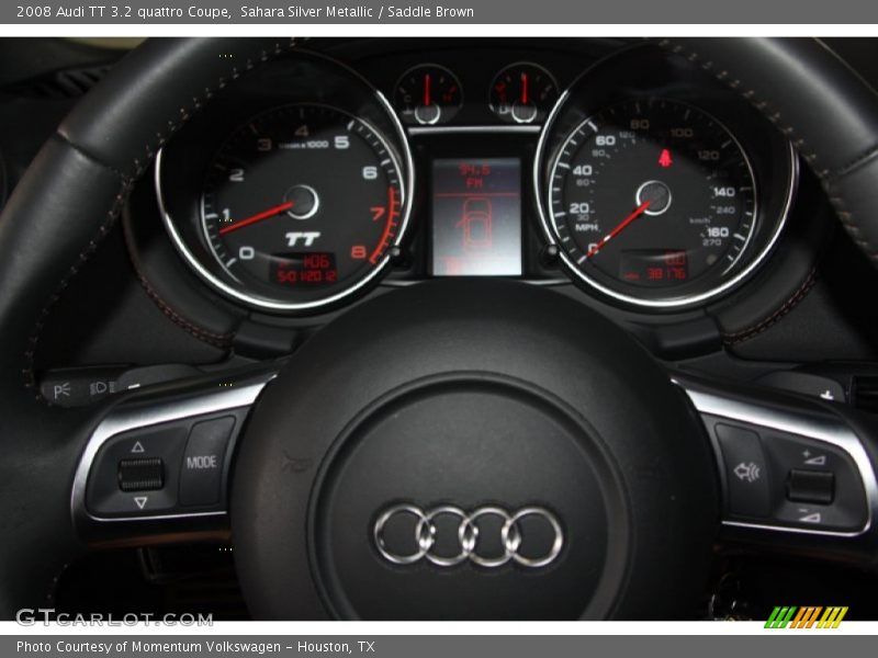 Sahara Silver Metallic / Saddle Brown 2008 Audi TT 3.2 quattro Coupe