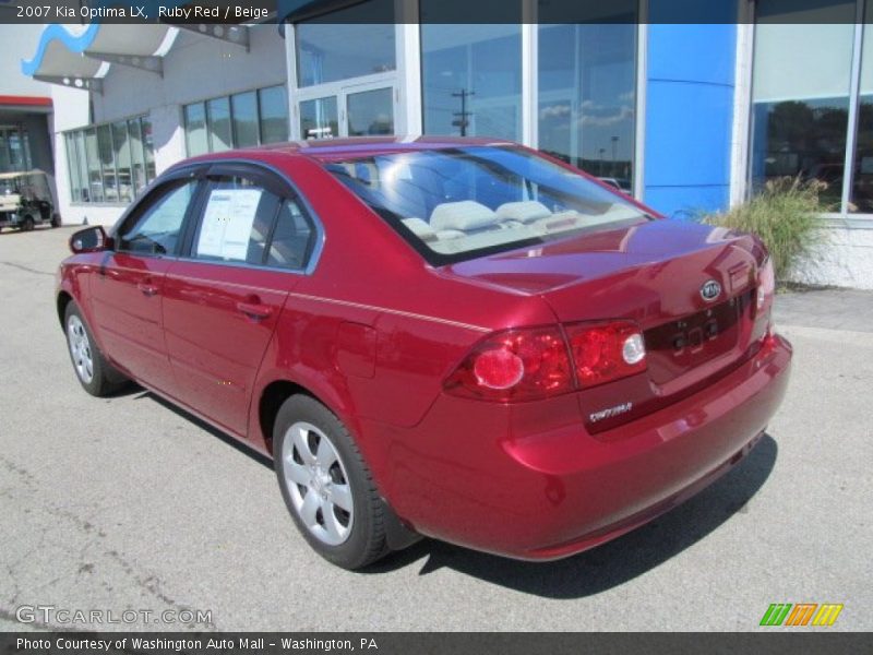Ruby Red / Beige 2007 Kia Optima LX