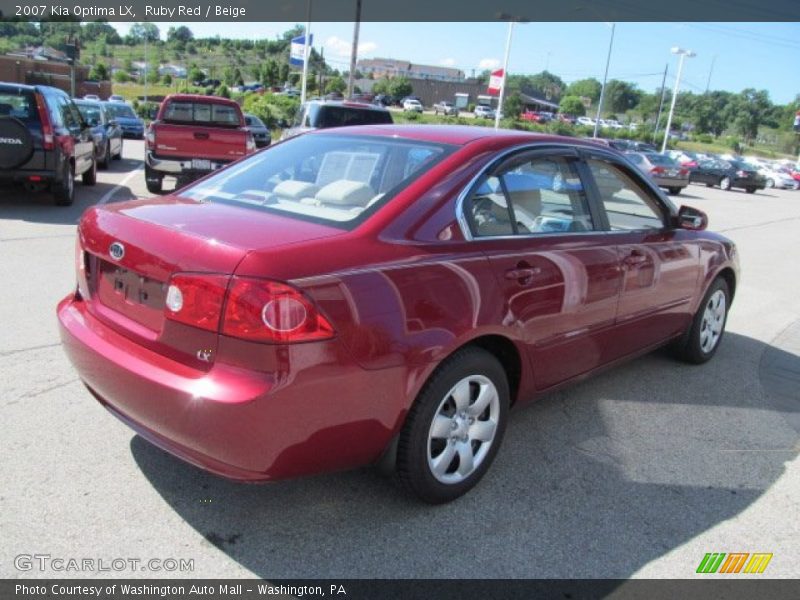Ruby Red / Beige 2007 Kia Optima LX
