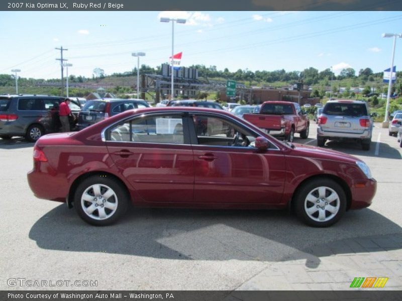 Ruby Red / Beige 2007 Kia Optima LX