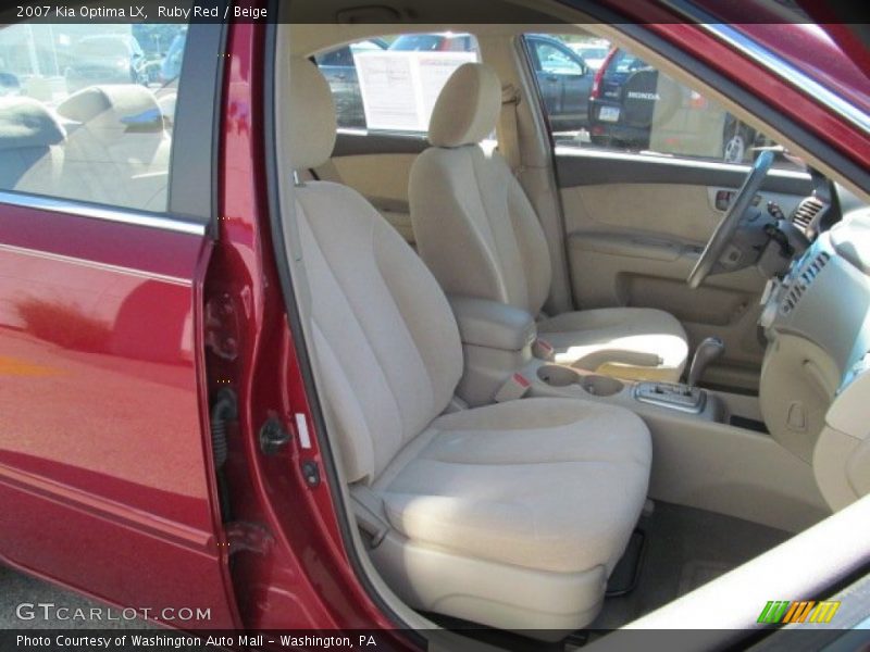 Ruby Red / Beige 2007 Kia Optima LX