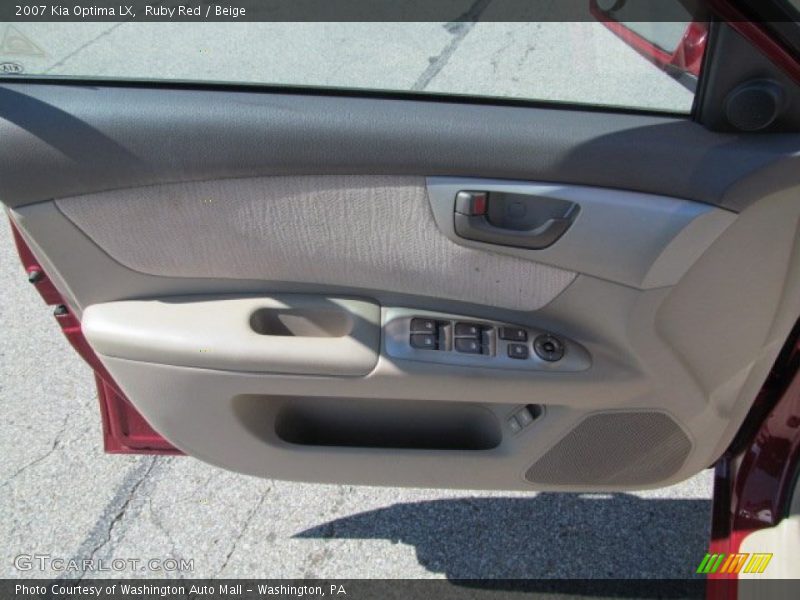 Ruby Red / Beige 2007 Kia Optima LX