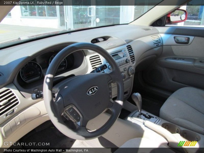 Ruby Red / Beige 2007 Kia Optima LX