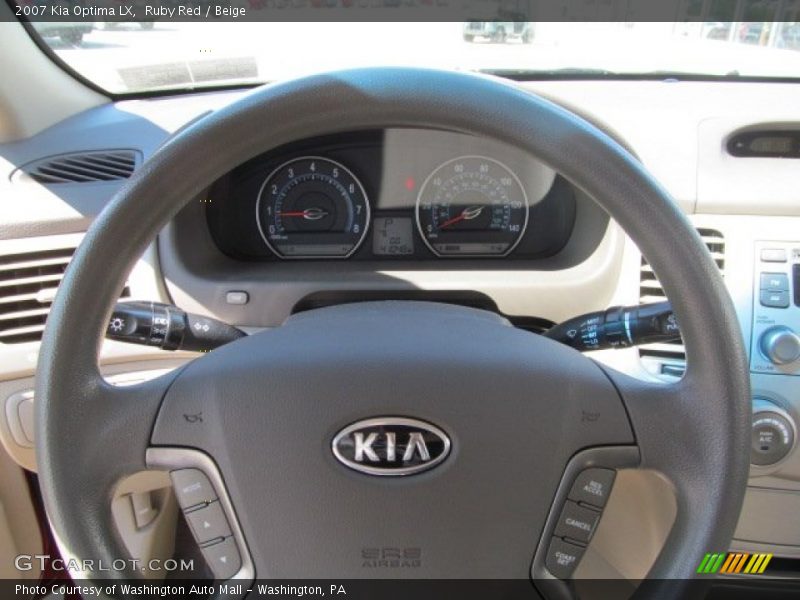 Ruby Red / Beige 2007 Kia Optima LX